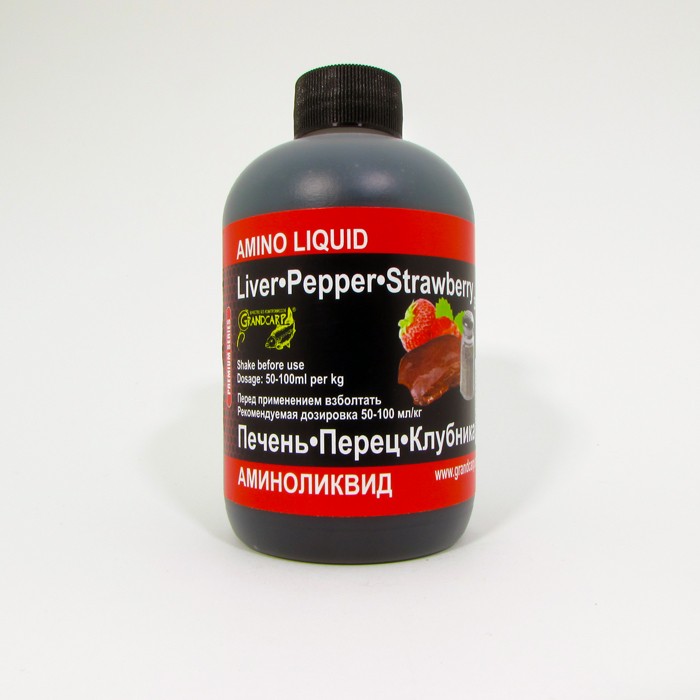 Аминоликвид Grandcarp ПЕЧЕНЬ•ПЕРЕЦ•КЛУБНИКА серии PREMIUM 350 мл (AML060)