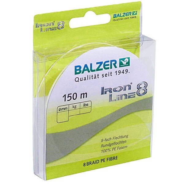Шнур Balzer Iron Line 8x Yellow 150м 0.18мм 12,7кг (желтый)