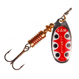 Блесна-вертушка DAM Effzett Standart Silver Black Dot 12гр