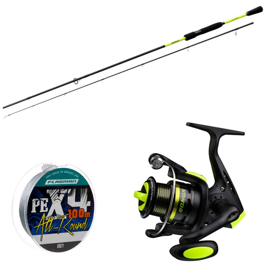 Набор спиннинговый Flagman Spin Bonus 2,13m 4-15g