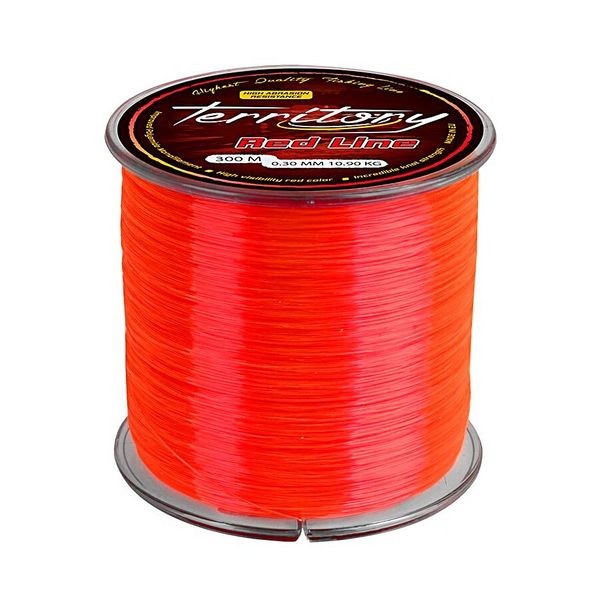 Леска Mikado Territory Red Line 600м 0,30мм 10,9кг (красный)