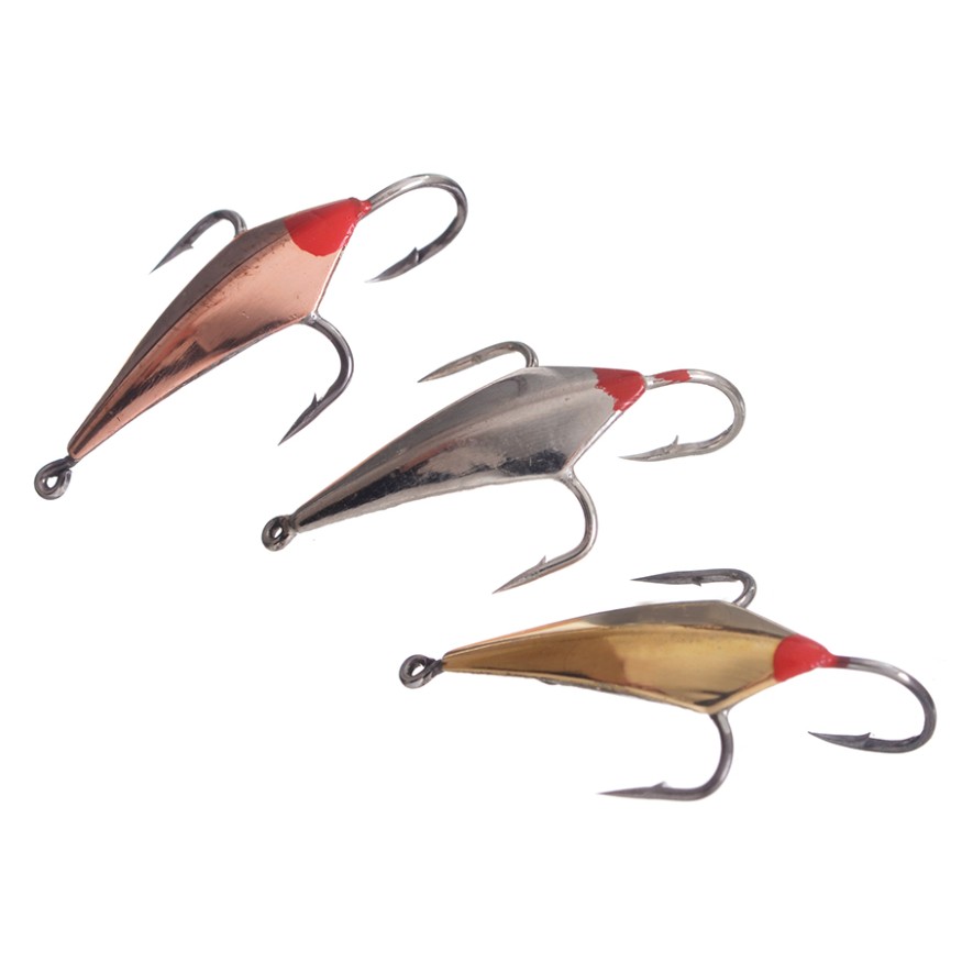 Блесна Крабик ромбообразный Золото/Красный 3,0см