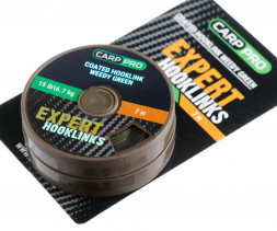 Поводковый материал в оплётке Carp Pro 15lb 7м зелёный