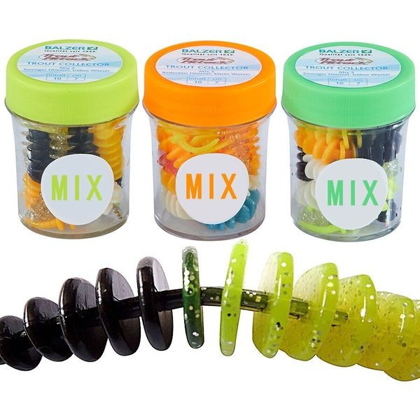Силикон Balzer Trout Collector 5см 1гр. Color Mix 3 (съедобный Pellet)