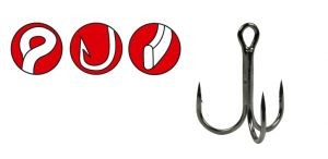 Крючок тройник Gamakatsu Treble 18NS Black 001