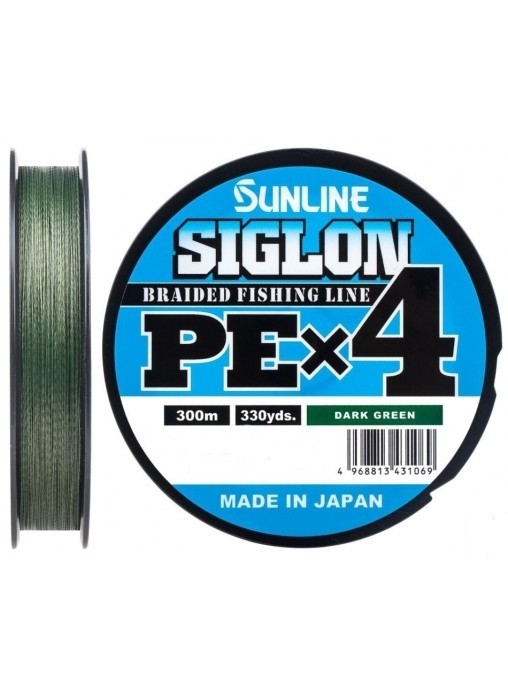 Шнур Sunline Siglon PE х4 300m (темн-зел.)