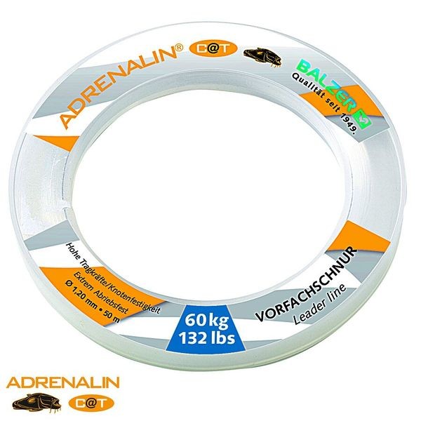 Поводочный материал Balzer Adrenalin Cat Mono Leader 50м 1.20мм. 60кг