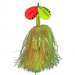 Блесна-вертушка с двумя лепестками DAM Effzett Pike Rattlin' Spinner 40гр (Fluo yellow/orange)