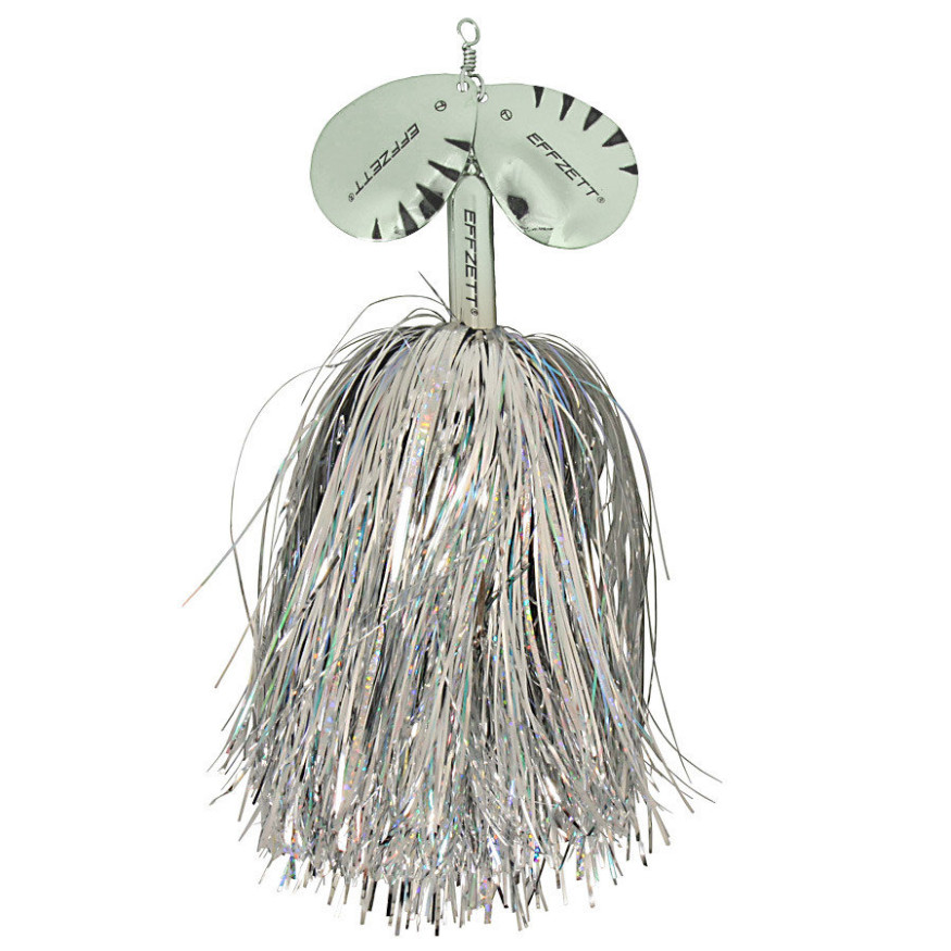 Блесна-вертушка с двумя лепестками DAM Effzett Pike Rattlin&#039; Spinner 40гр (Silver)