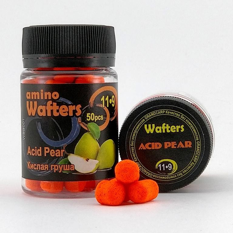 Бойлы насадочные Grandcarp Amino WAFTERS ACID PEAR (КИСЛАЯ ГРУША) 11•9 мм 50 шт. (WBB001)