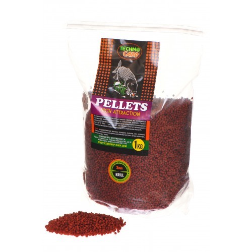 Пеллетс Technocarp Flavored Carp Pellets Krill 3mm 1kg