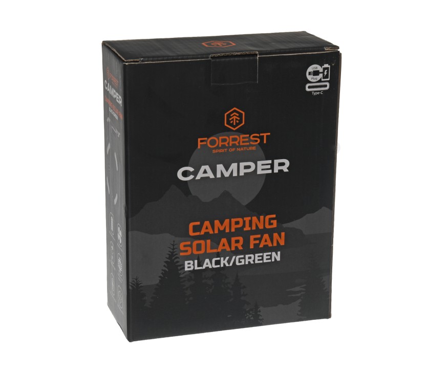 Вентилятор Forrest Camper Camping Solar Fan Black-Green