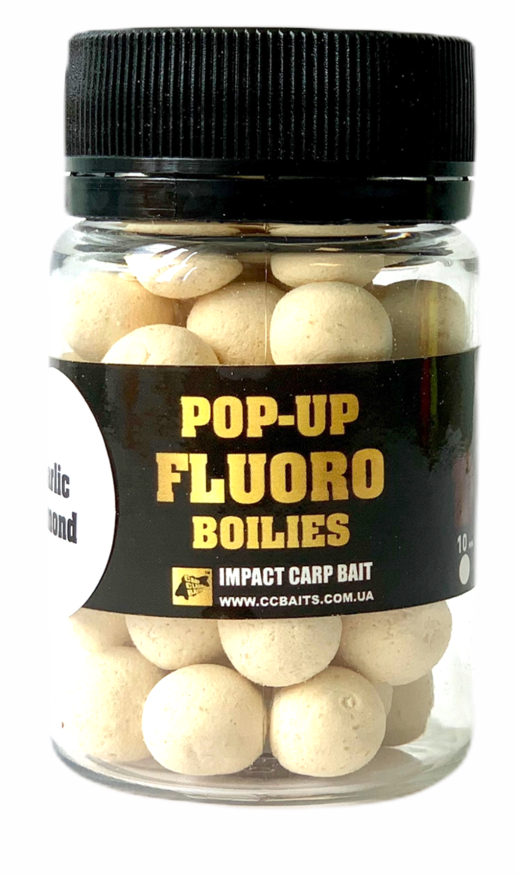 Бойлы CC Baits Fluoro Pop-Ups Garlic &amp; Almond 10мм