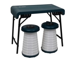 Стол с двумя стульями Forrest Camper Set x 2 LED Compact Series Green
