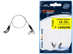 Поводок флюорокарбоновый UKRSPIN Orange Spinning, 20см 6кг 2шт