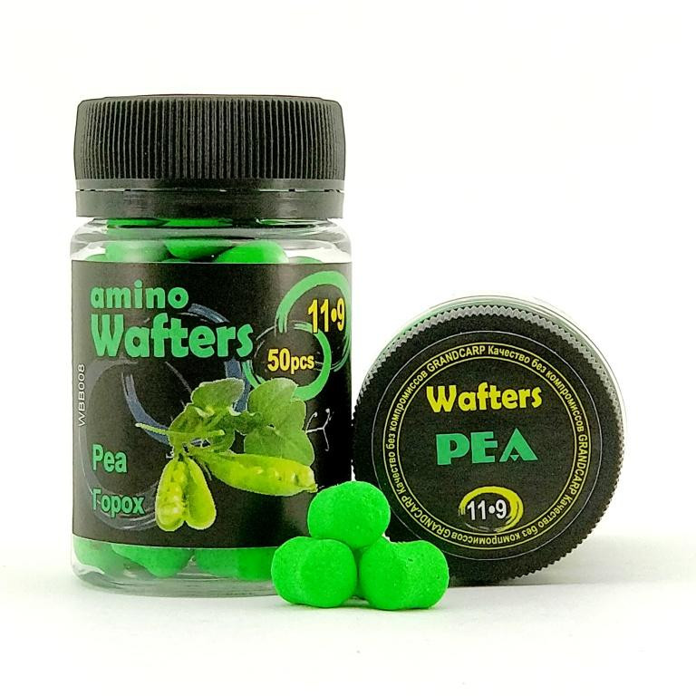Бойлы насадочные Grandcarp Amino WAFTERS PEA (ГОРОХ) 11•9 мм 50 шт. (WBB008)