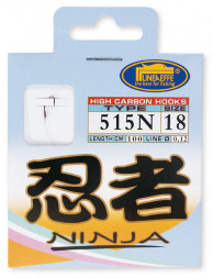 Крючок с поводком Lineaeffe NINJA 515 nikel 10шт