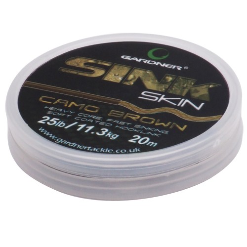 Поводочный материал Gardner Sink Skin Camo Brown 20m