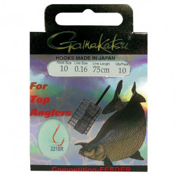 Крючок с поводком Gamakatsu BKS-2210R Bream Feeder Red 014