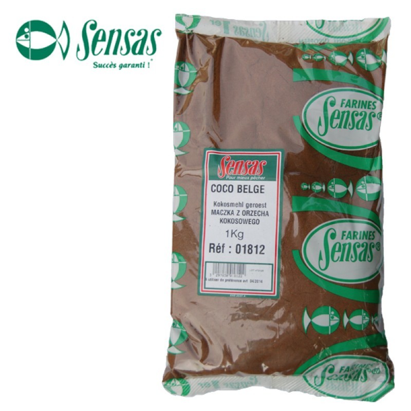 Добавка Sensas Coco Belge 1кг Кокос