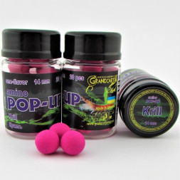 Бойлы amino POP-UP Grandcarp KRILL (КРИЛЬ) Ø14 мм 20 шт. (PUP066)