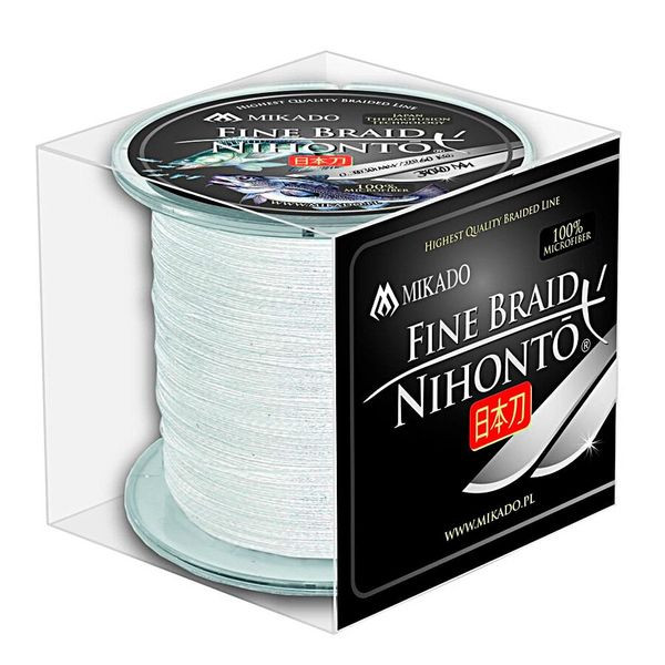 Шнур Mikado Nihonto Fine Braid 300м 0,12мм 8,80кг white