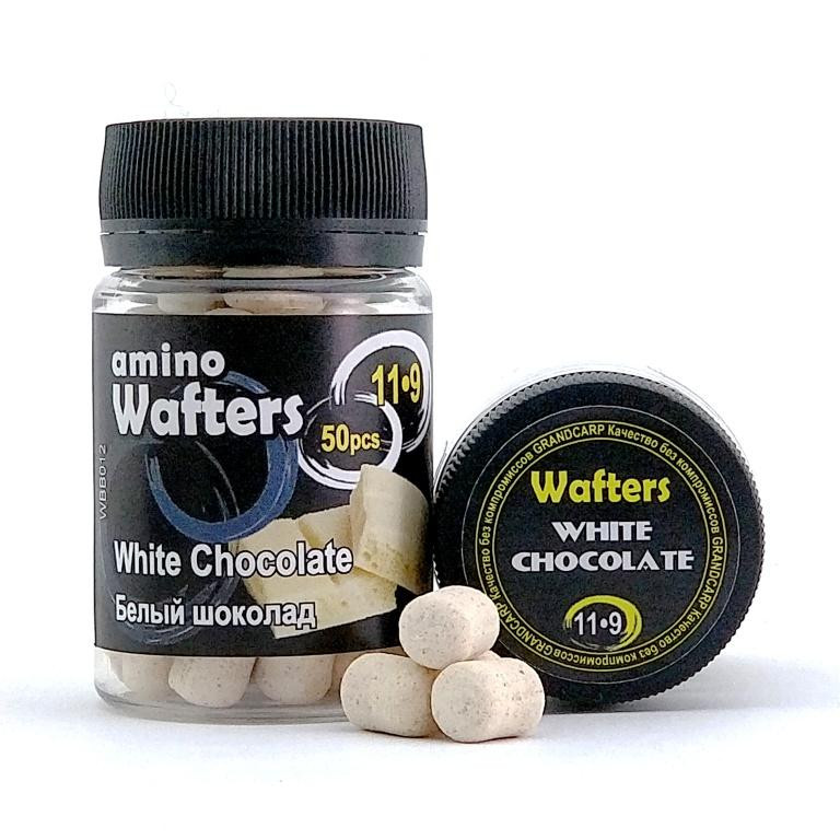 Бойлы насадочные Grandcarp Amino WAFTERS WHITE CHOCOLATE (БЕЛЫЙ ШОКОЛАД) 11•9 мм 50 шт. (WBB012)