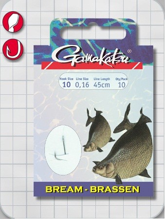 Крючок с поводком Gamakatsu BKS-1810B Bream Feeder Bronze 010