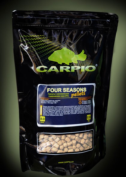 Пеллетс Carpio Four Seasons Pellets 6 мм 900 гр