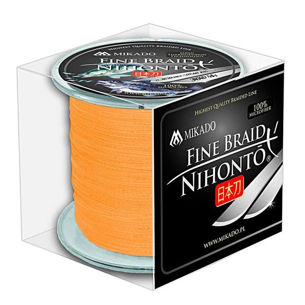 Шнур Mikado Nihonto Fine Braid 300м 0,12мм 8,80кг orange