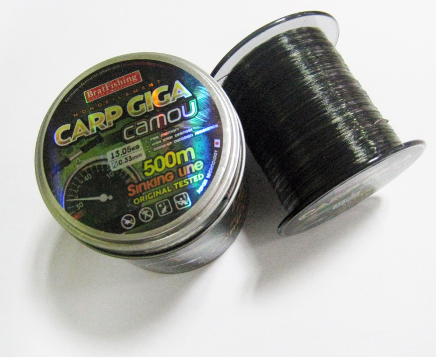 Леска Bratfishing Carp Giga Dark Brown 500 m
